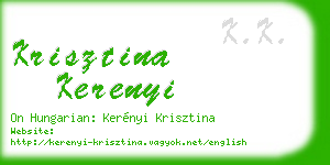 krisztina kerenyi business card